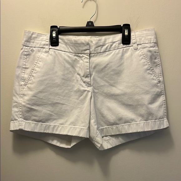 JCrew 100% cotton chino white womans shorts size 8 - Picture 1 of 7